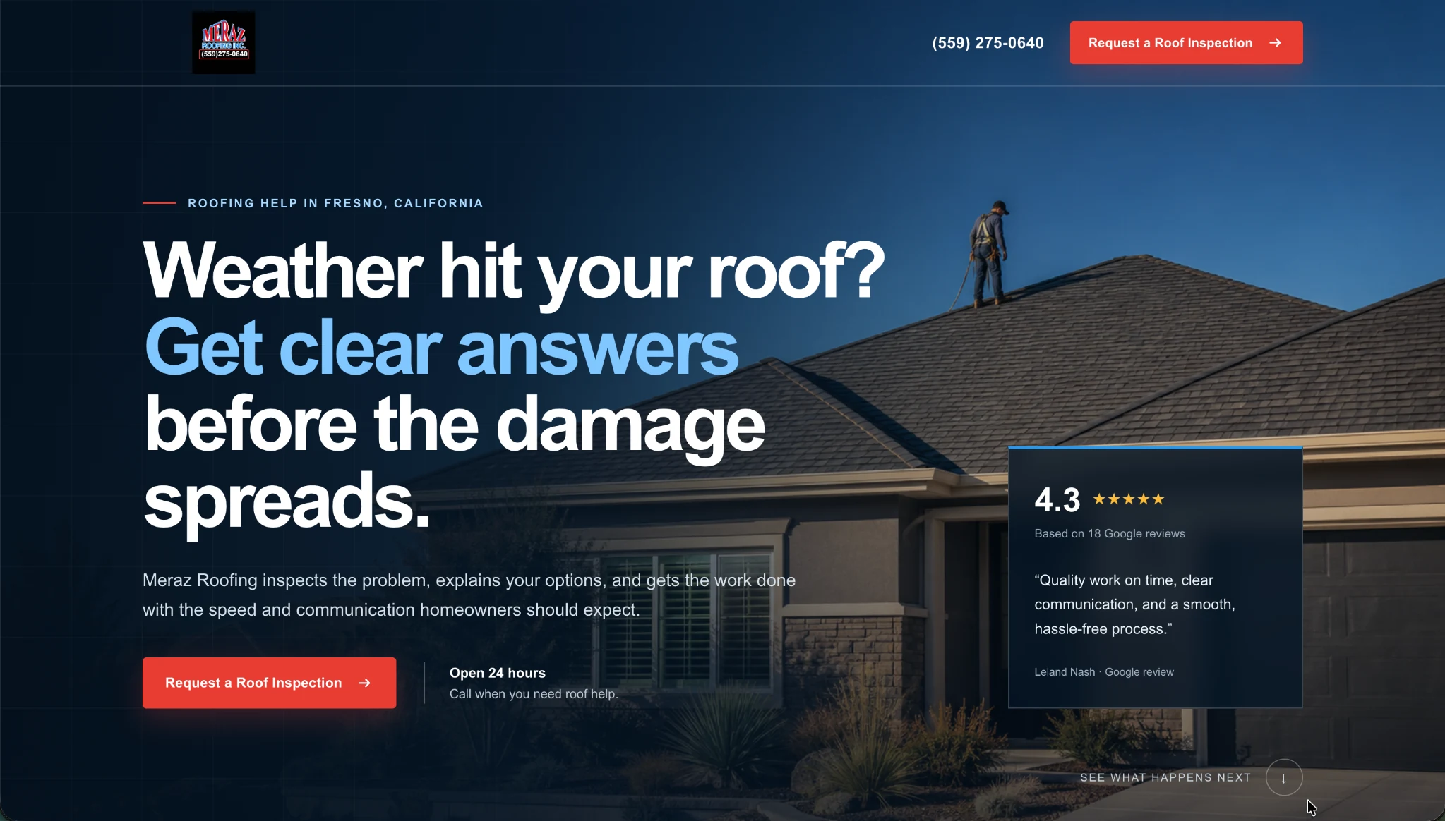Meraz Roofing hero