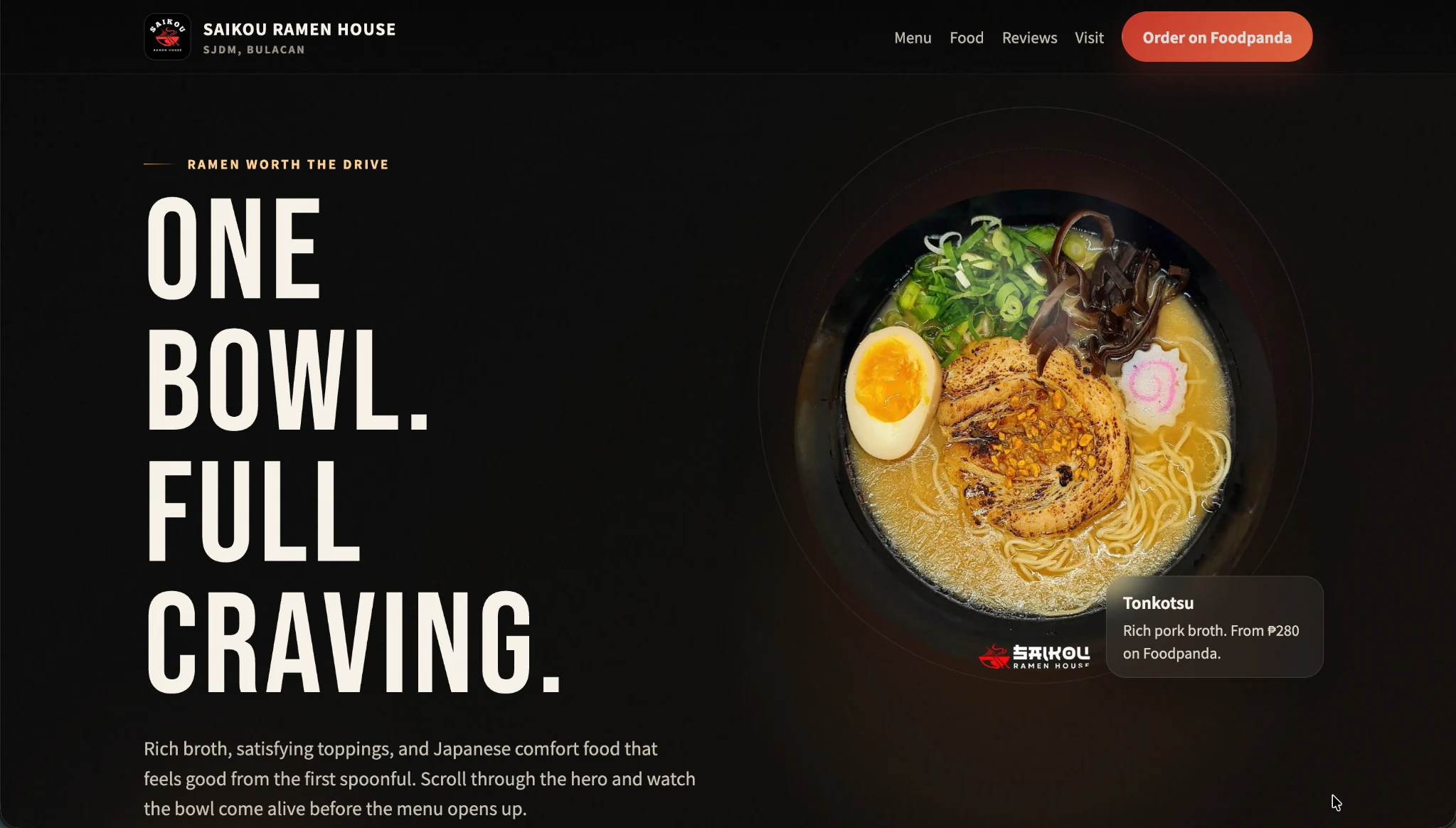 Saikou Ramen House hero